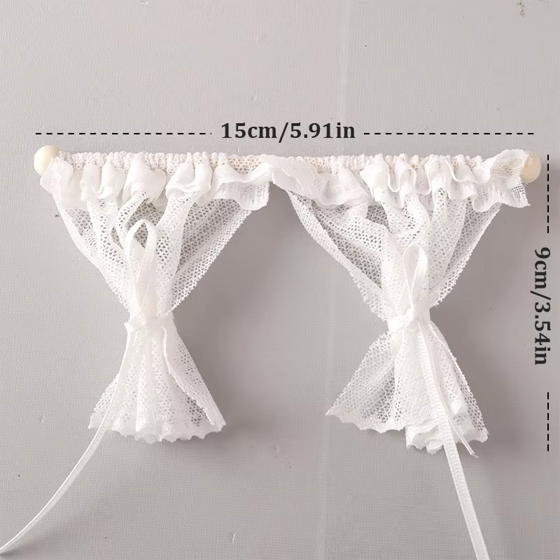 Rideau l'inventaire de maison de courses, tissu blanc, rideau de porte en dentelle, décor de fenêtre