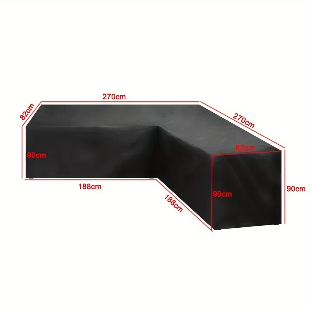 Housse imperméable pour meubles de jardin, housse de salon en forme de L, housse de protection pour 
