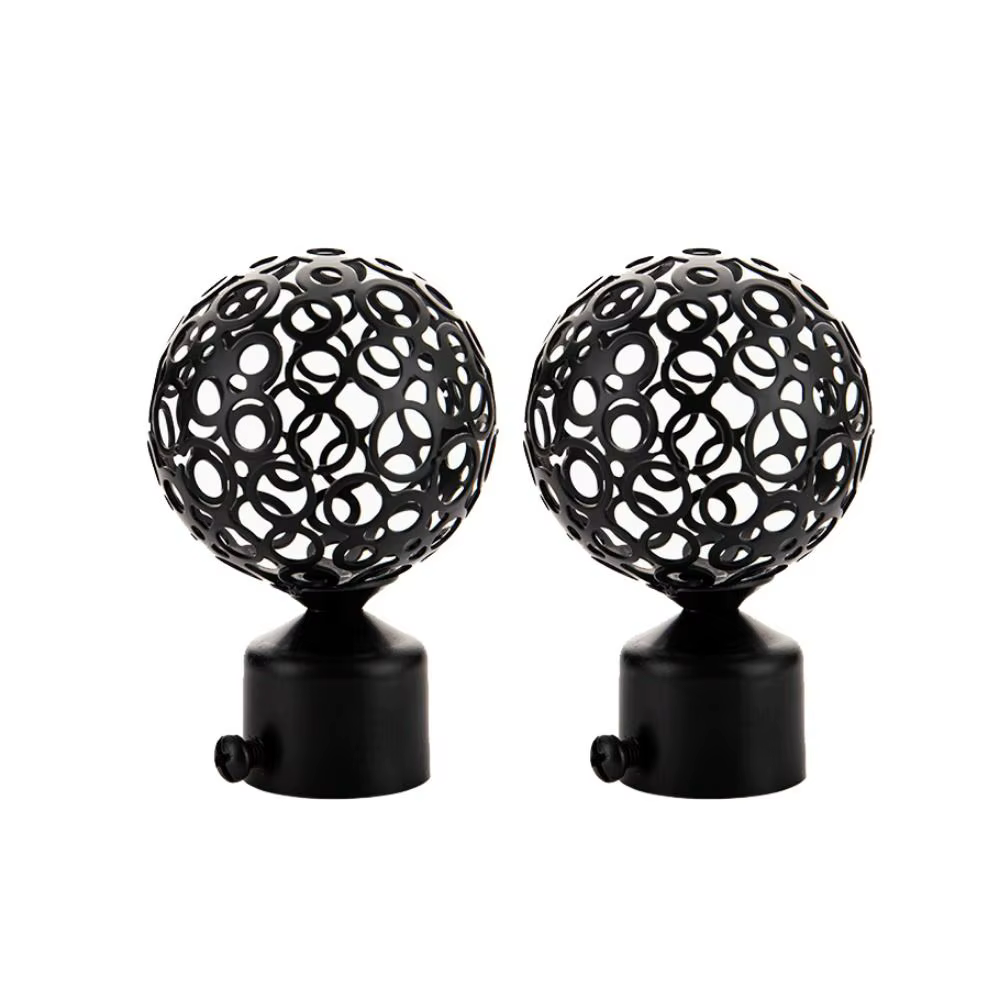 2 pièces 22/28mm évider rond ménage rideau accessoires romain tige tête tringles à rideaux extrémité