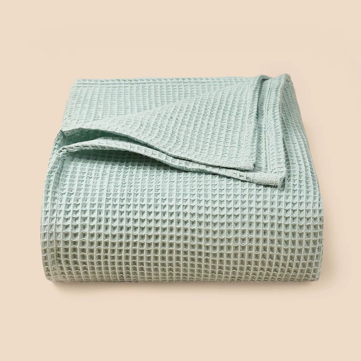 Couverture tissée gaufrée 100% coton pour bébé, légère, délavée, douce et respirante, couche de couv