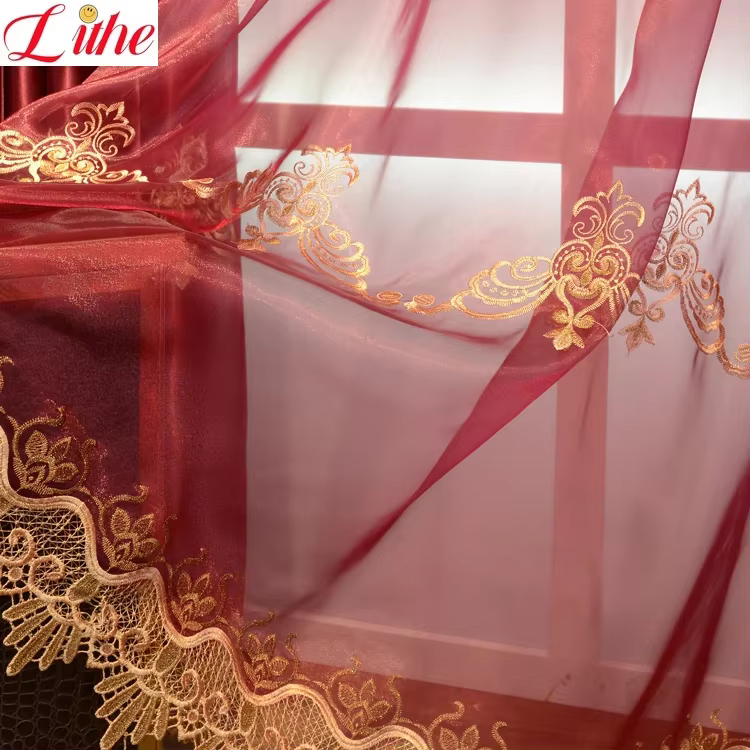 Rideau rouge simple et moderne pour salle de mariage, chambre à coucher, personnalisé, festif, ridea