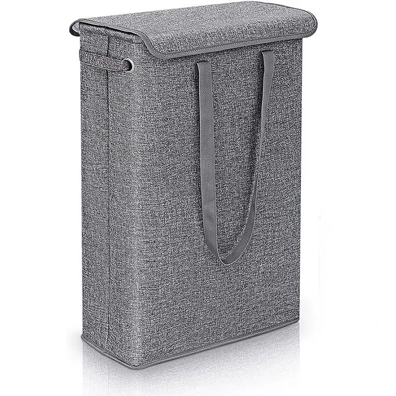 Panier à linge couvert de 45l, panier à vêtements sales détachable à main, panier de rangement pour 