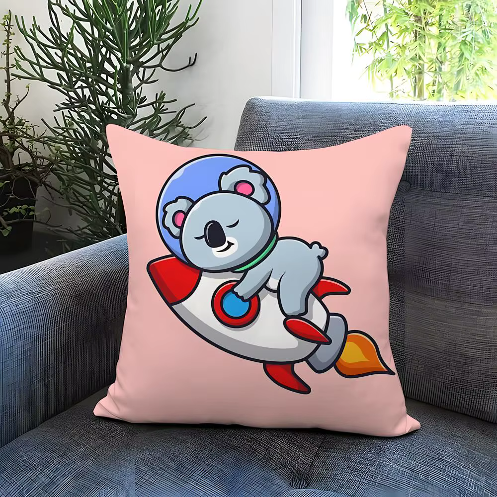 Housse de coussin koala confortable et réversible, idéale pour la voiture, le canapé, la chambre et 