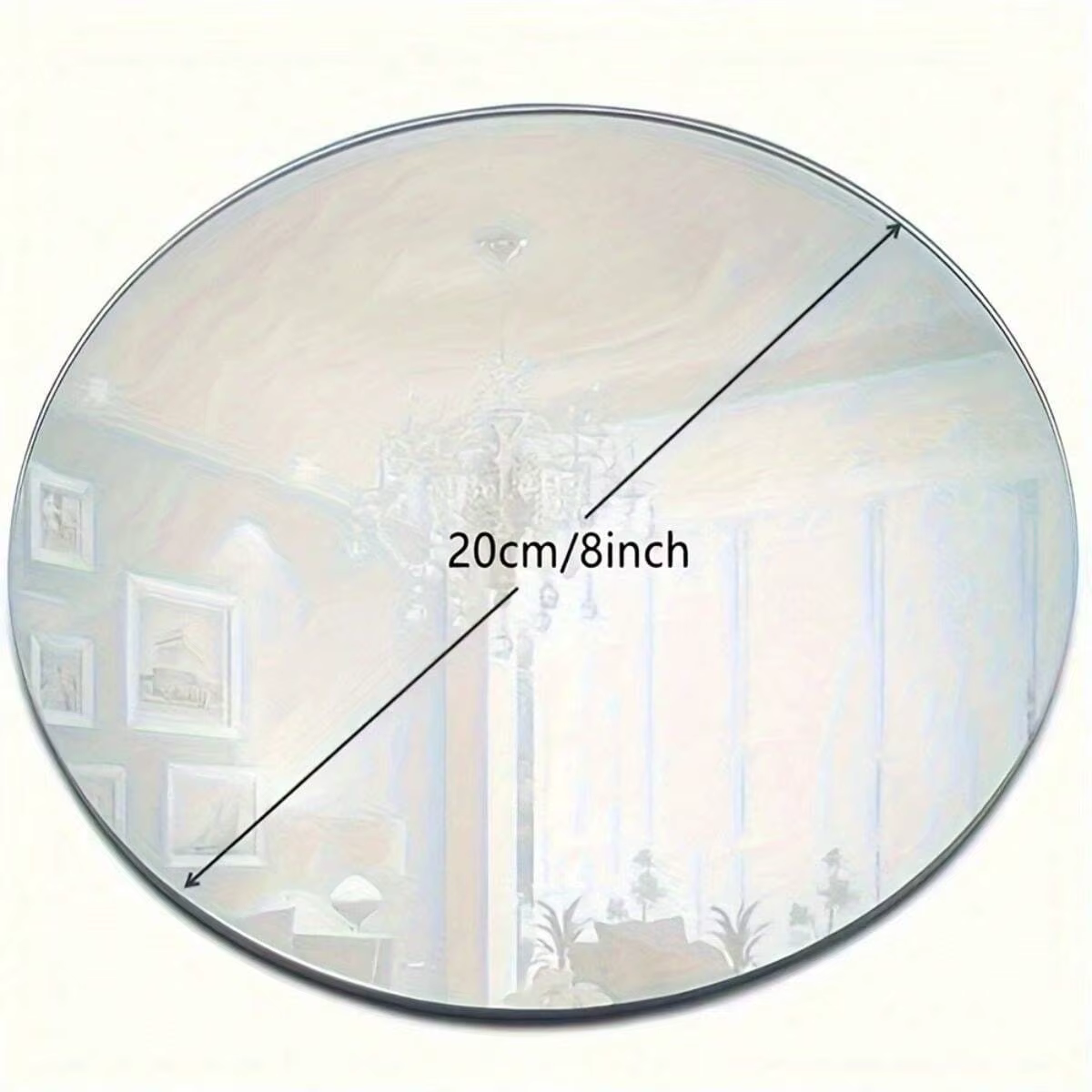 Miroirs ronds en acrylique pour centres de table