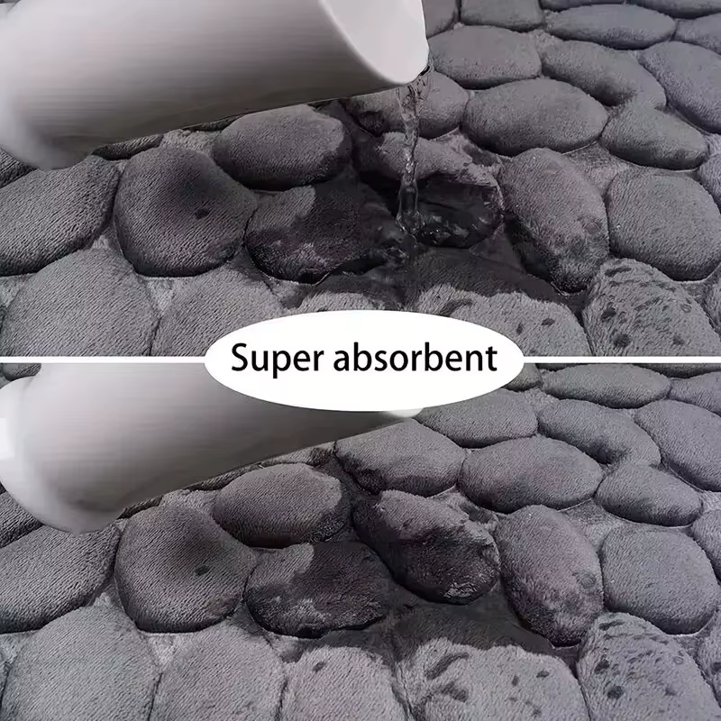 Tapis en velours gaufré en mousse à mémoire de forme