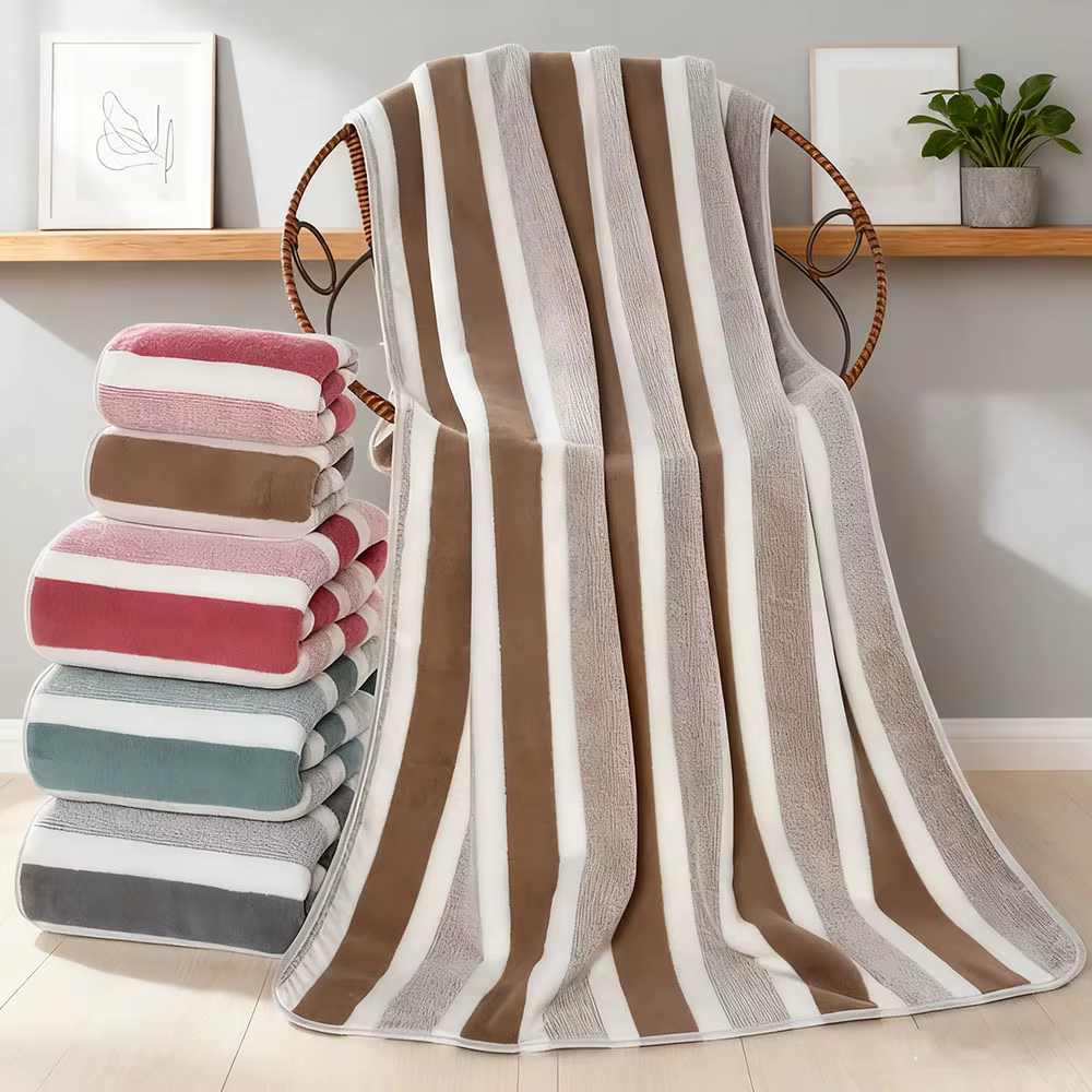 Ensemble de serviettes de bain-serviette de bain 70x140cm et essuie-mains/toiles de toilette 35x75cm