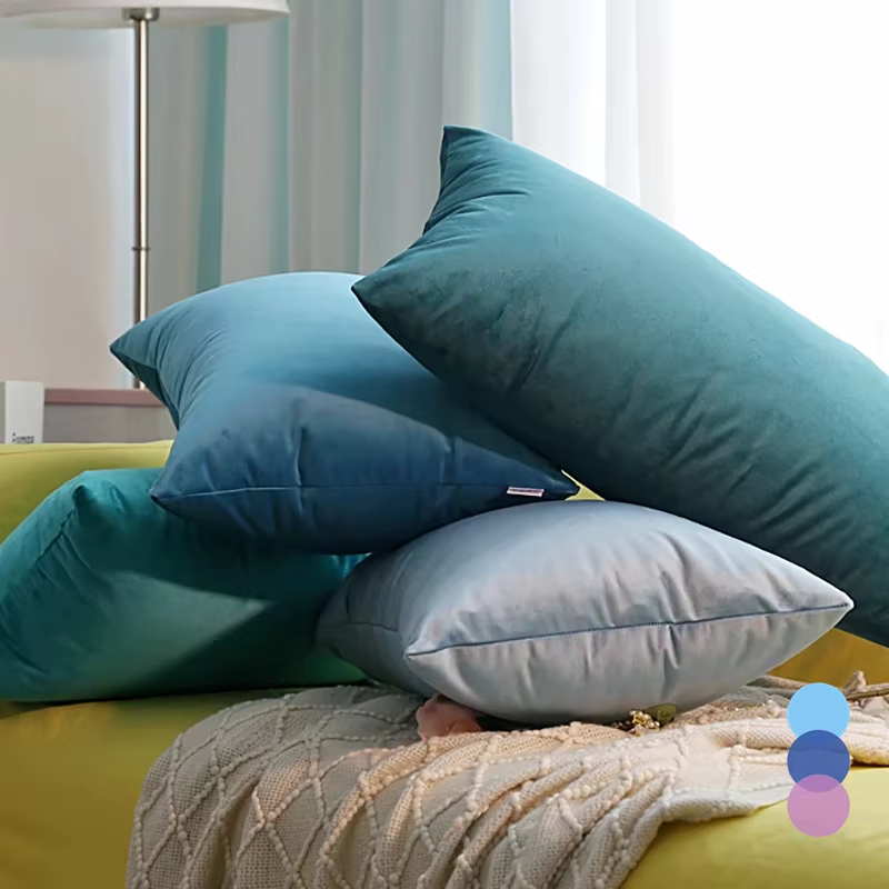 Juste de coussin décorative en velours