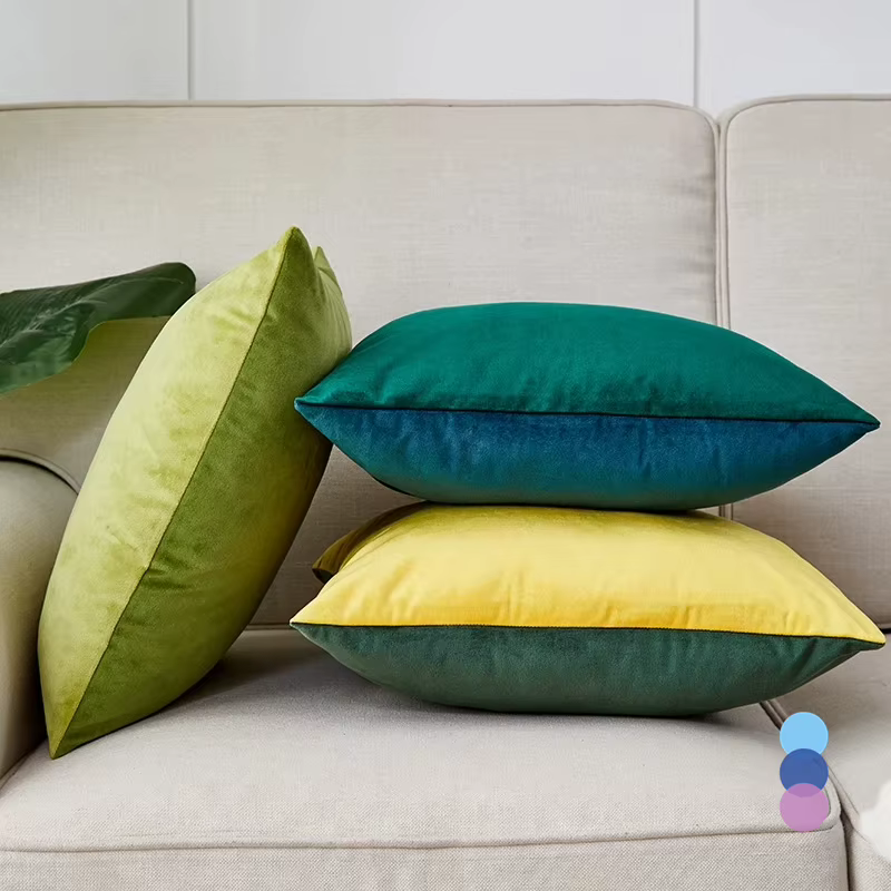 Juste de coussin en velours pour salon