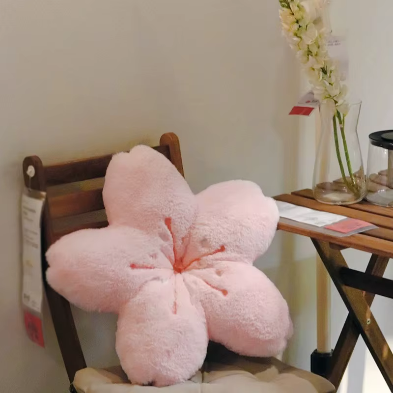 Coussin de siège de sol en peluche pour fille