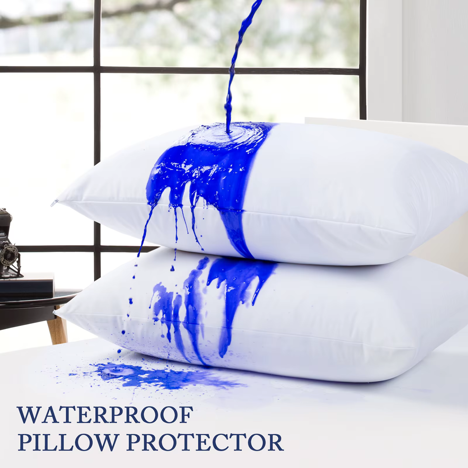 Juste de coussin imperméable lisse