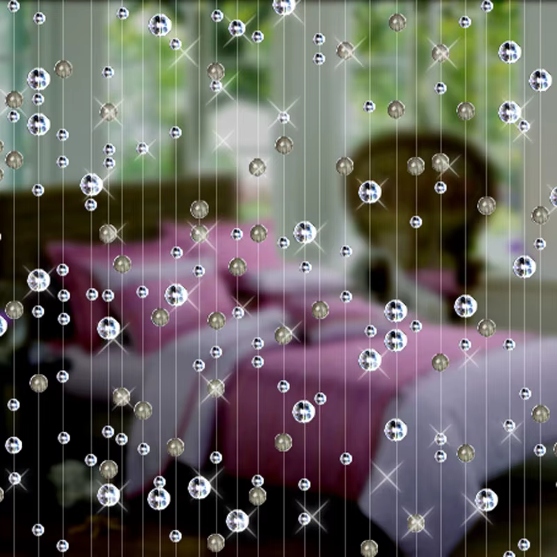 Rideau de perles de cristal de 6m