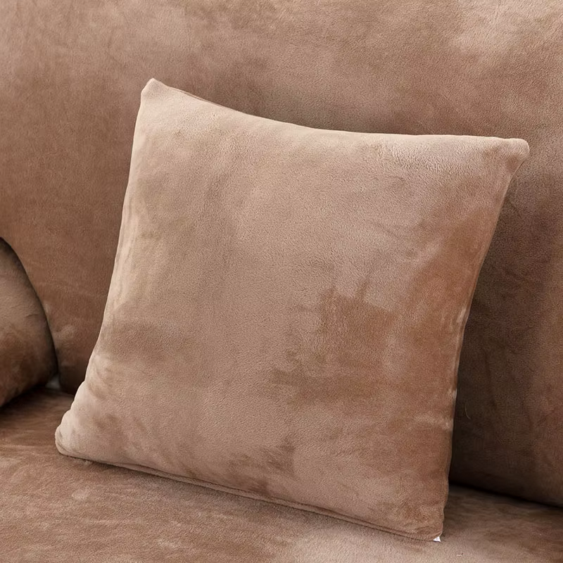 Housse de coussin en peluche 45x45cm
