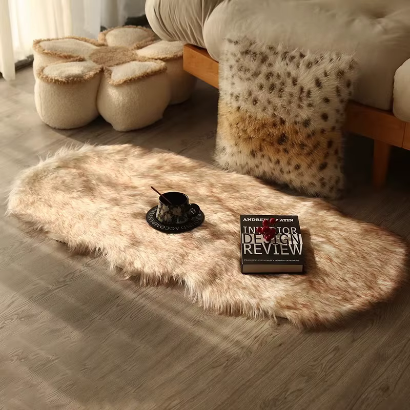 Tapis en peau de mouton artificielle
