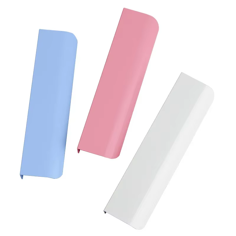 Poignées de meubles cachées bleu rose blanc armoire de cuisine tire