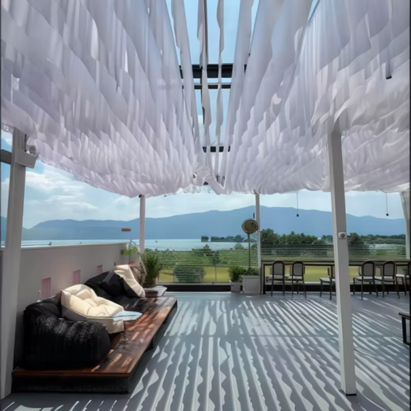 Rideaux de plafond de 5 m de long pour restaurant