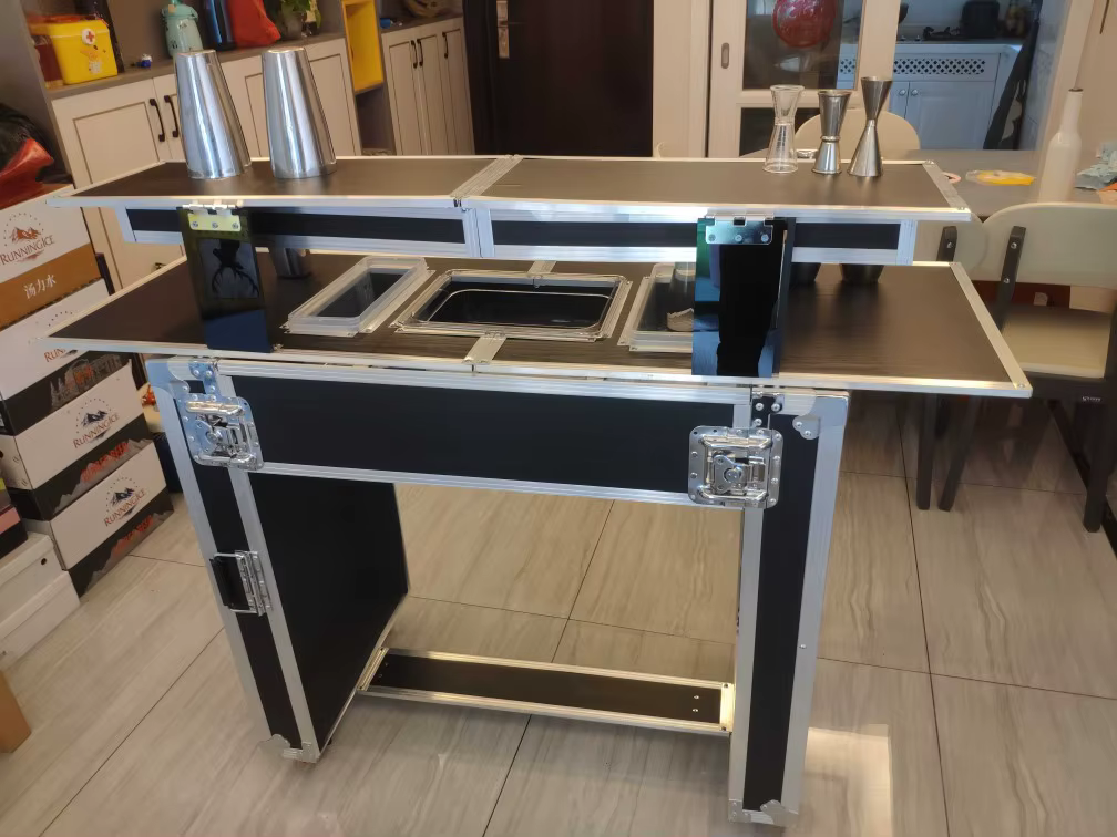 Table pliante mobile pour barman