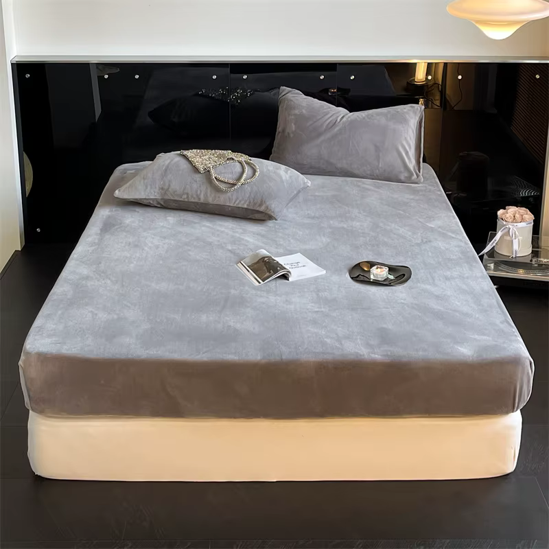 Drap-housse en flanelle douce pour l'hiver