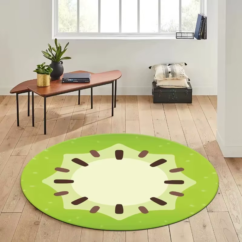 VIKAMA – tapis rond à motif Kiwi