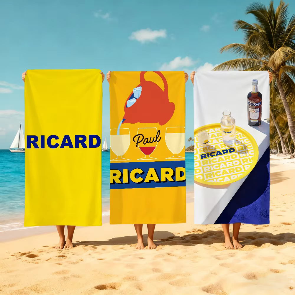 Serviette de plage de luxe avec logo R-ricard-D