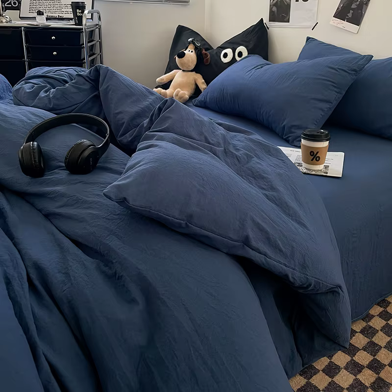 Housse de couette bleue 150x200