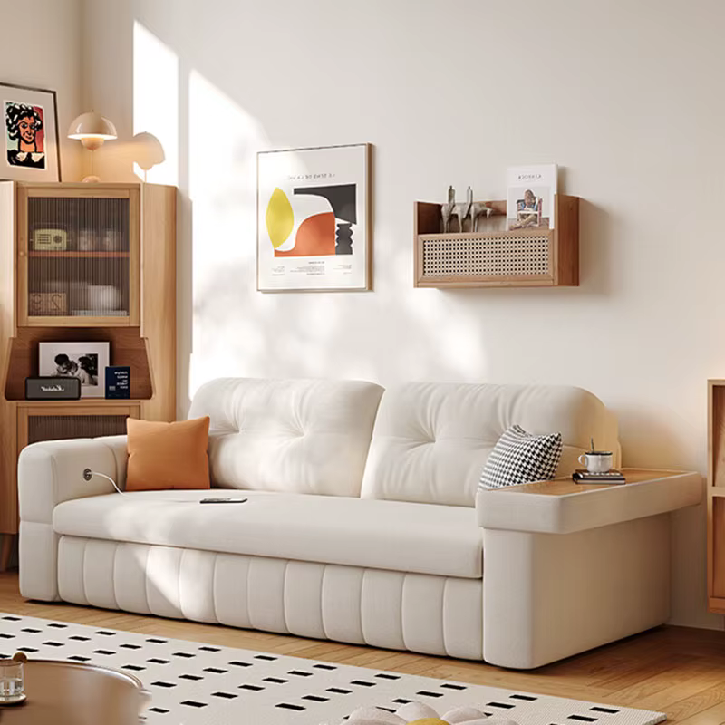 Nordique salon canapés lit minimaliste famille confortable relaxant canapé-lit fauteuil