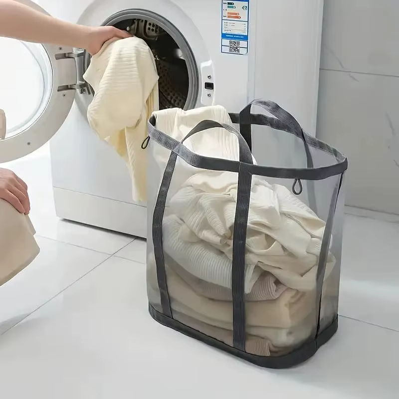 Panier à linge en maille de nylon