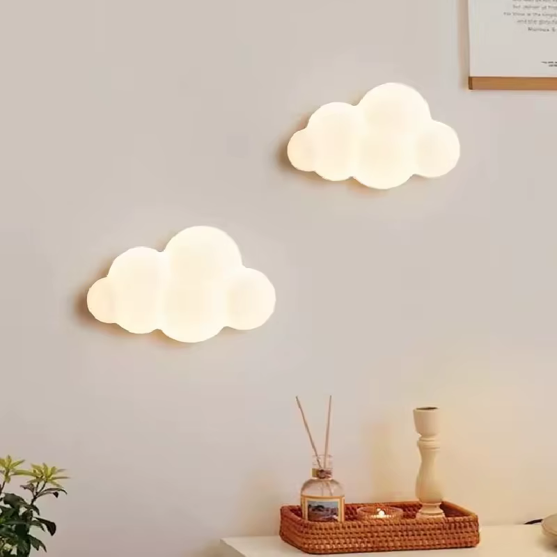 Lampes murales nuage blanches LED