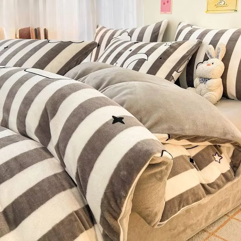 Juste de lit en peluche imprimée pour enfants