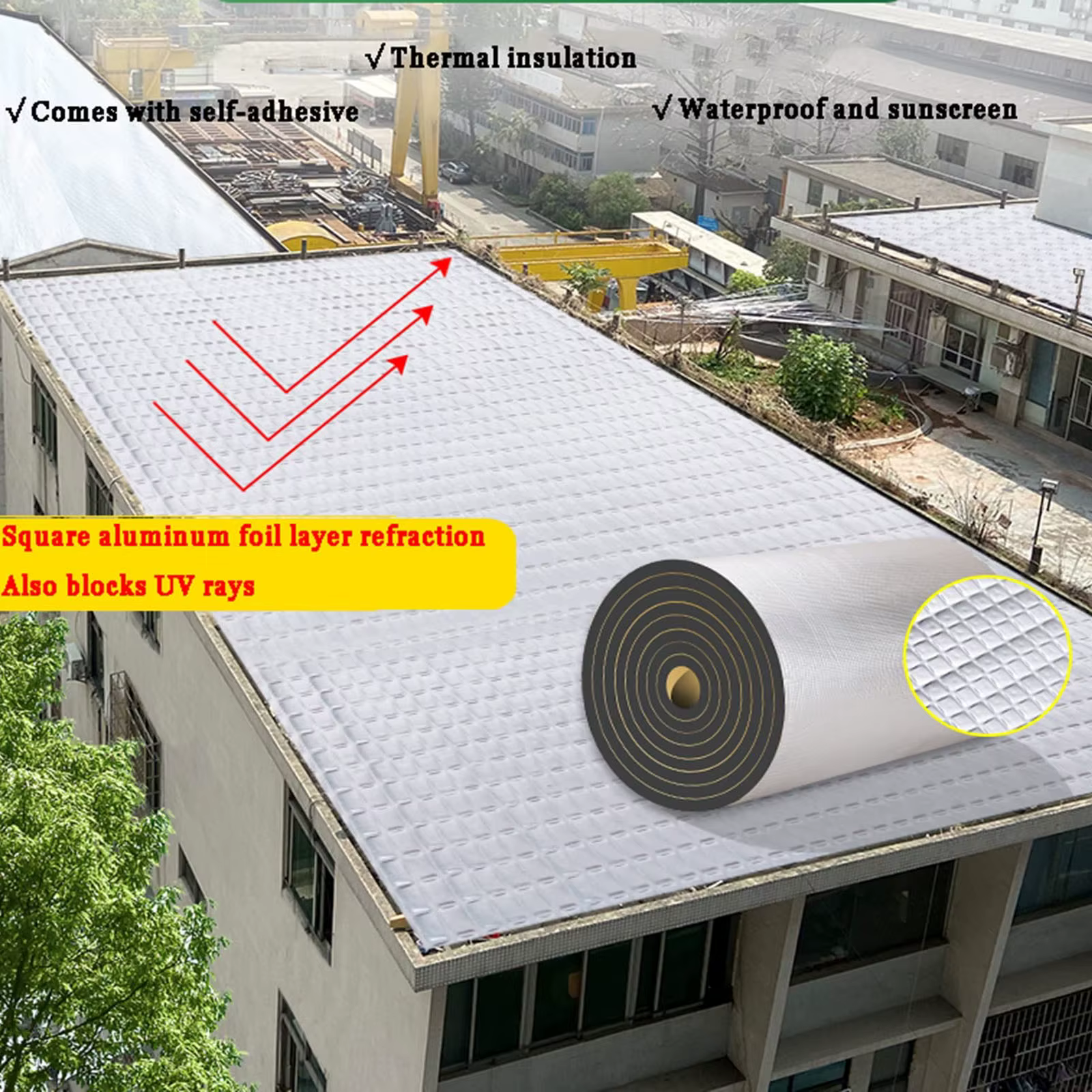 Tapis insonorisé d'isolation thermique de 10MM