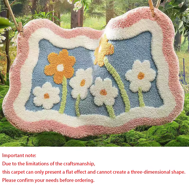 Tapis de sol d'été confortable imitation cachemire salle de bain baignoire