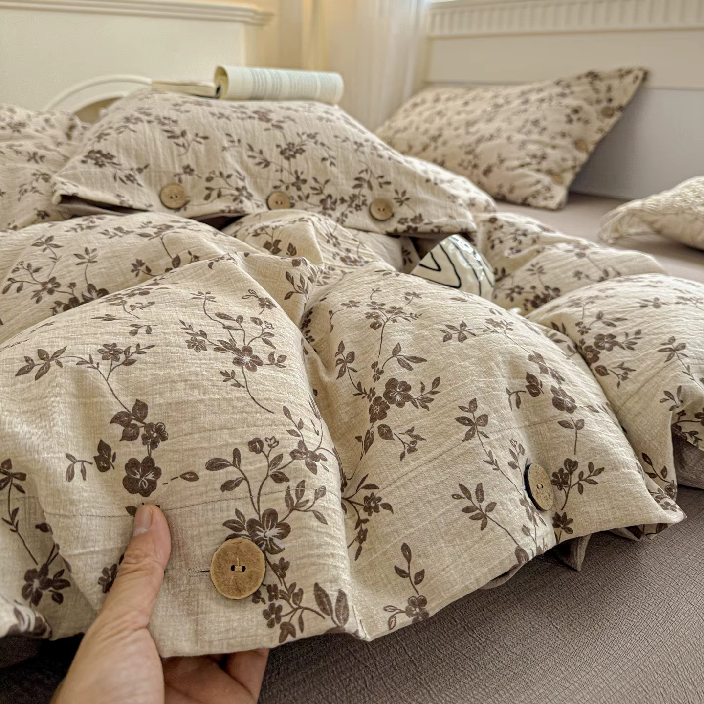Ensemble de housse de couette florale Vintage