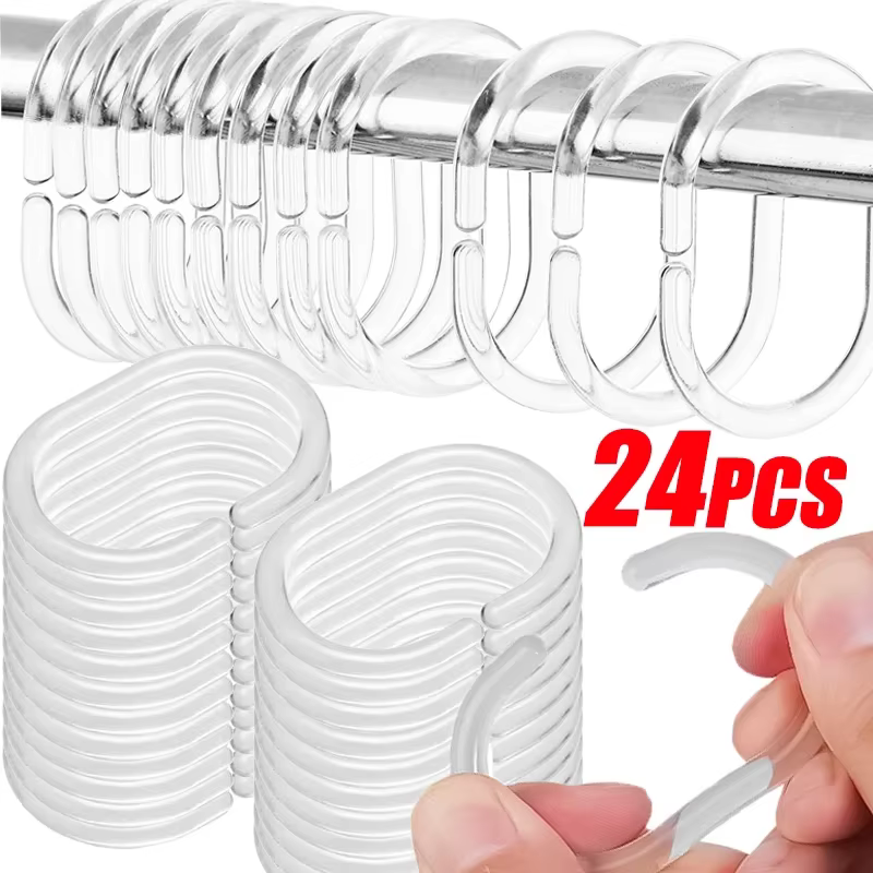 Anneau de rideau de douche Transparent Type C