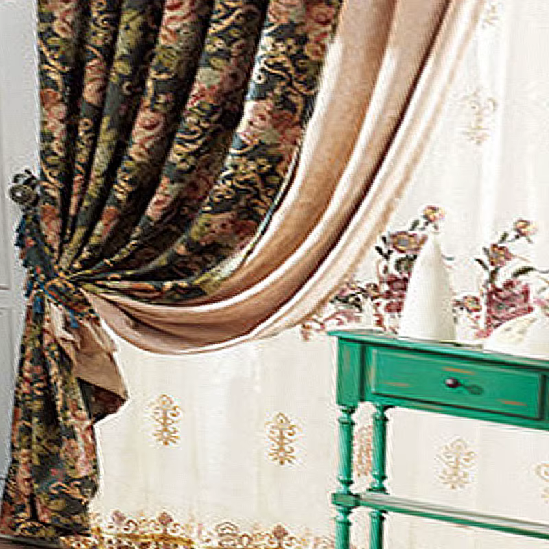 Rideaux bleus de chambre à coucher