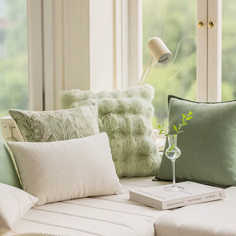 Juste de Coussin Vert Français