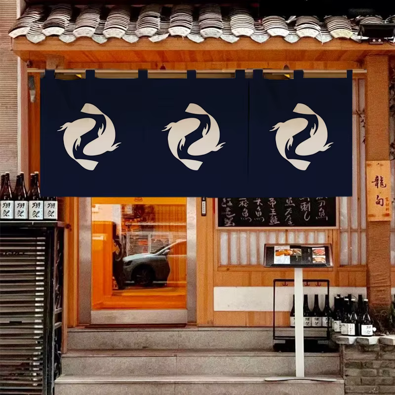 Rideau horizontal japonais pour restaurant de sushi