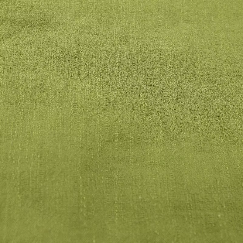 Tissu Jacquard en lin et coton texturé solide