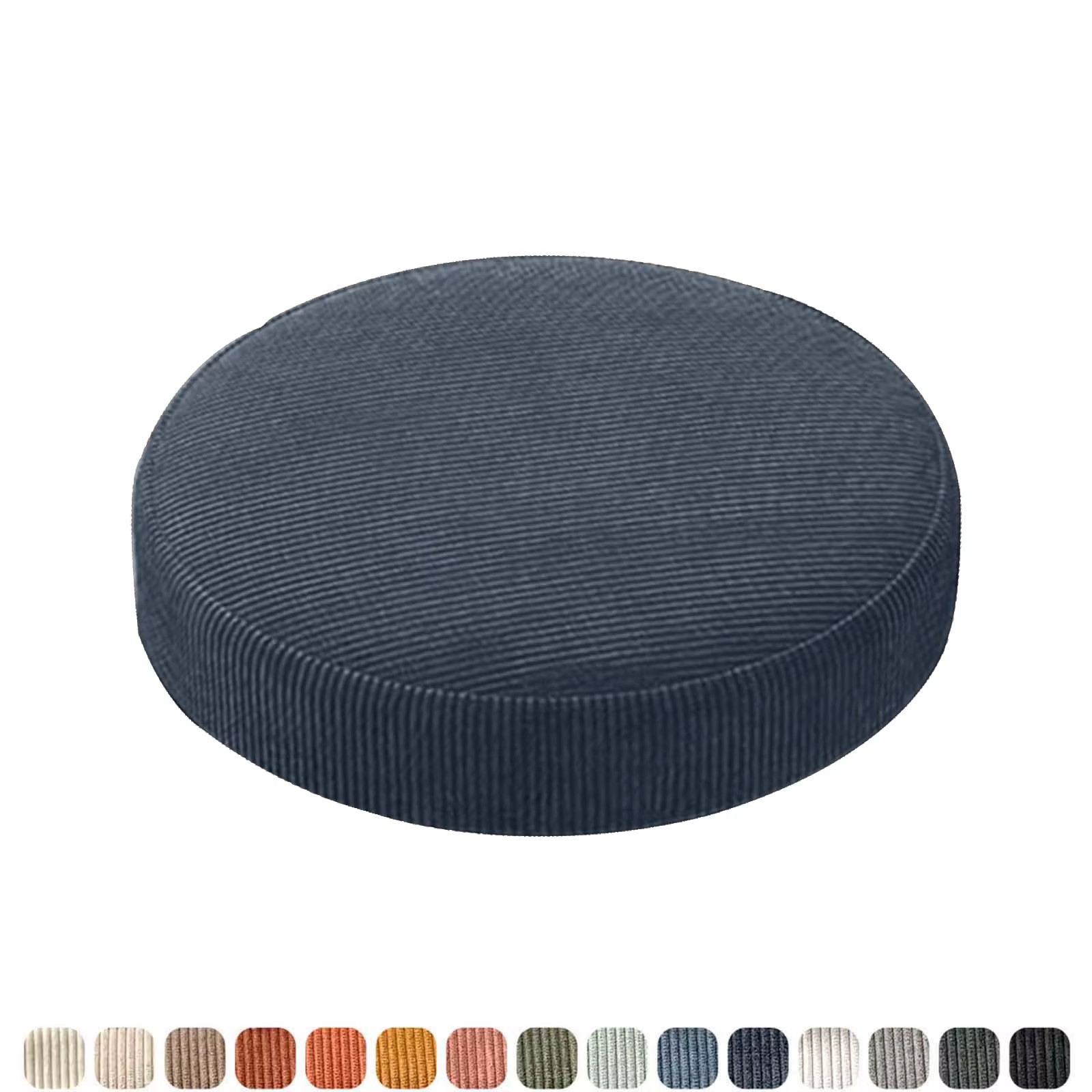 Coussin rond pour chaise en tissu velours côtelé