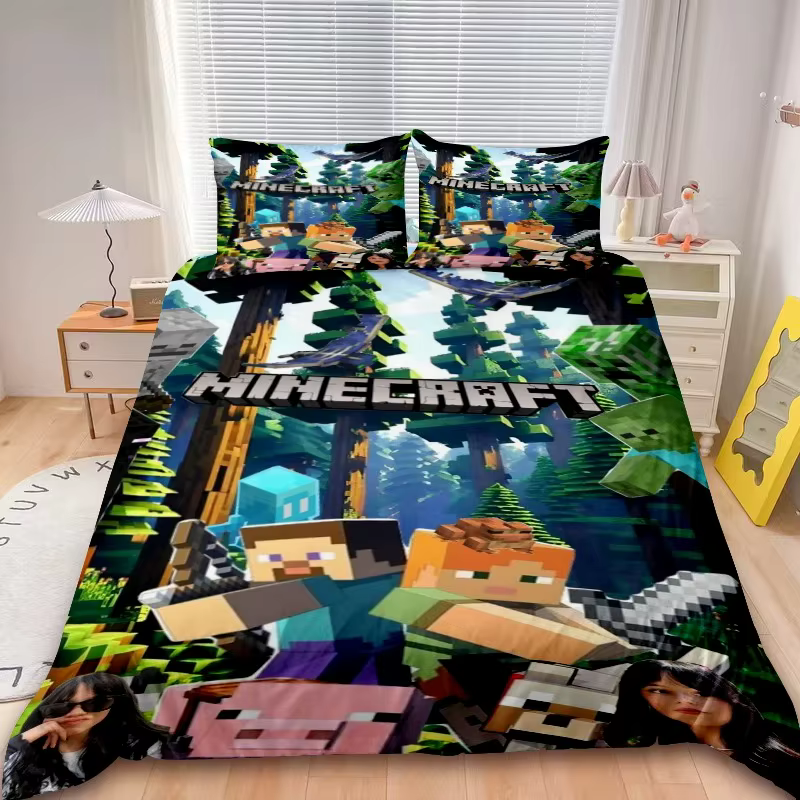Housse de couette Minecraft 2/3 pièces