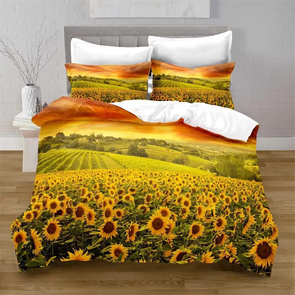 Ensemble de housse de couette tournesol