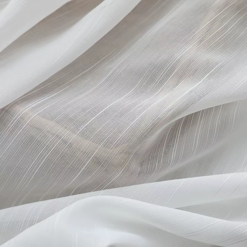 Rideau en tulle blanc bon marché