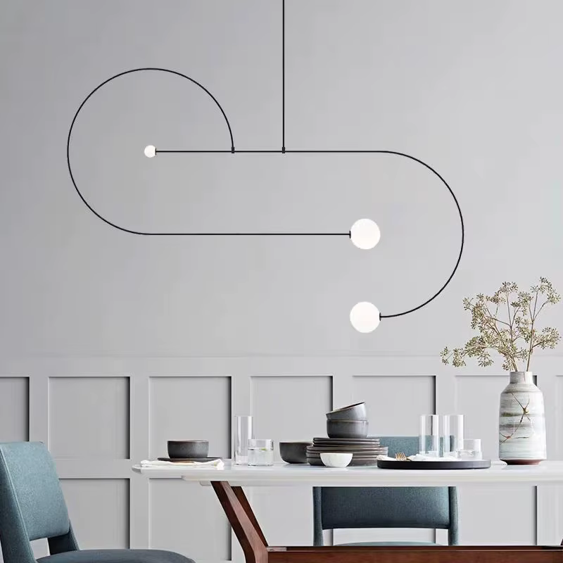 Plafonnier au Design Nordique Moderne en Fer
