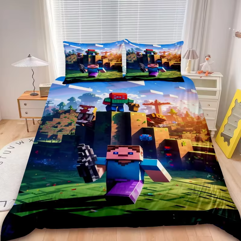Ensemble de housse de couette Minecraft pour enfants