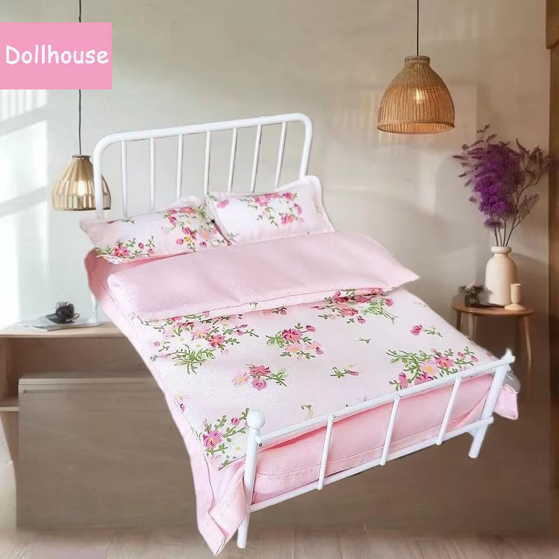 Parure de lit quatre pièces avec lit