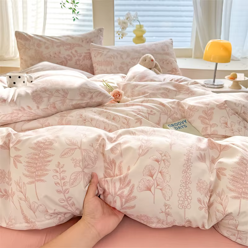 Bonenjoy – housse de couette à fleurs roses
