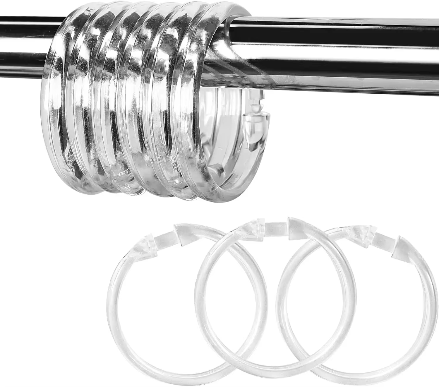 Anneaux de rideau de douche circulaires