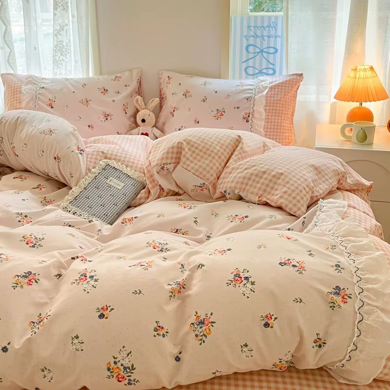 Ensemble de housse de couette Style princesse pastorale française
