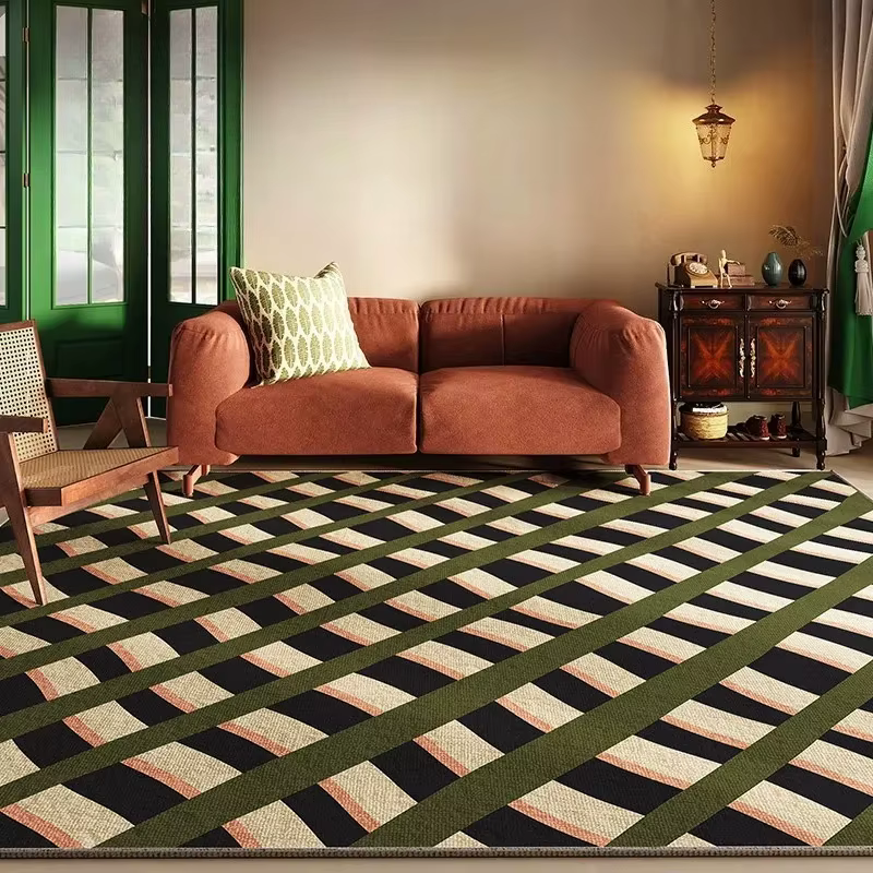Tapis de décoration de salon rétro français