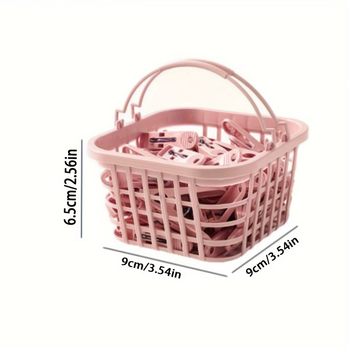 1 ensemble de pinces à linge en plastique coupe-vent avec panier de rangement