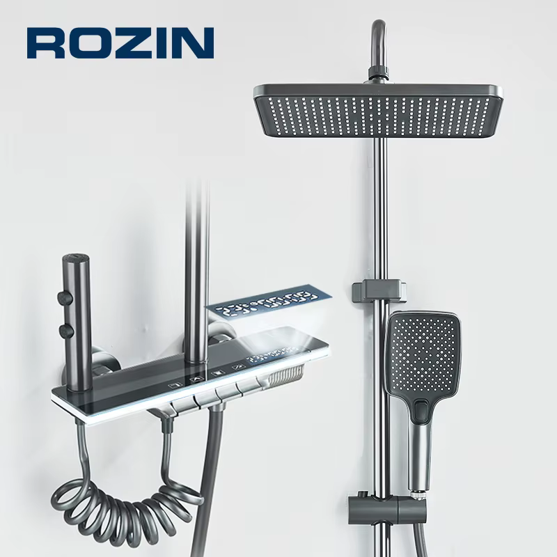 Robinet de douche de salle de bains LED intelligent de luxe
