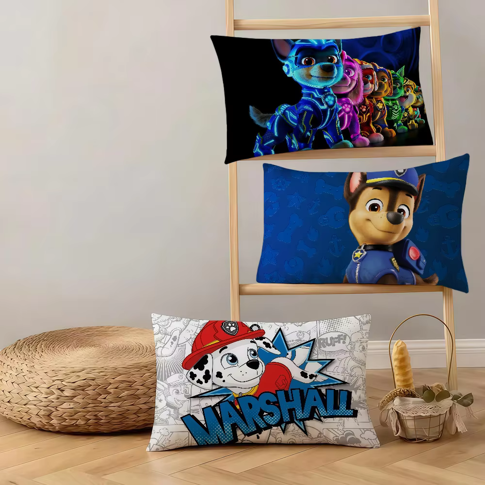 Housse de coussin rectangulaire P-PAW Patrol - Dessin animé - Produit phare - Confortable et chaude - Idéale pour la literie ou comme cadeau de fête